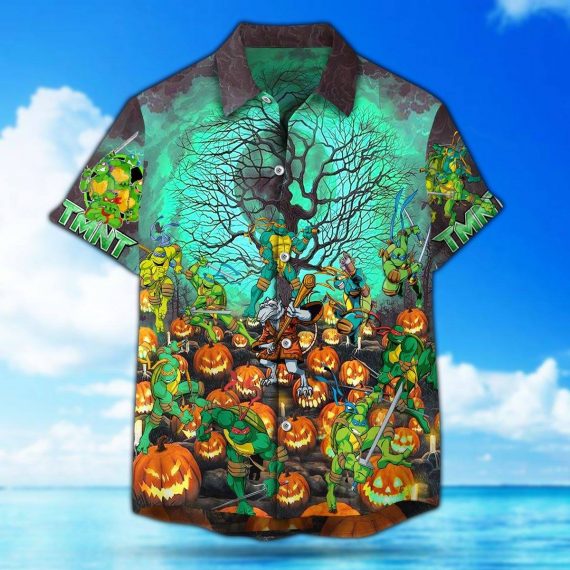 Halloween gifts TMNT Teenage Mutant Ninja Turtles Pumpkin Hawaii Shirt HG