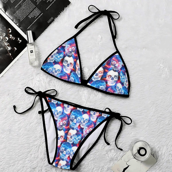 Skull Thunder Micro Triangle Bikini Swimsuit HG