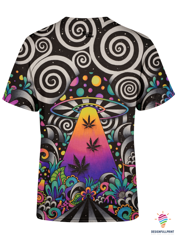 Gift For Hippie Planet Get In Lose Stoner Pothead Pot Leaf 3D T-Shirt HG Velvet tshirt