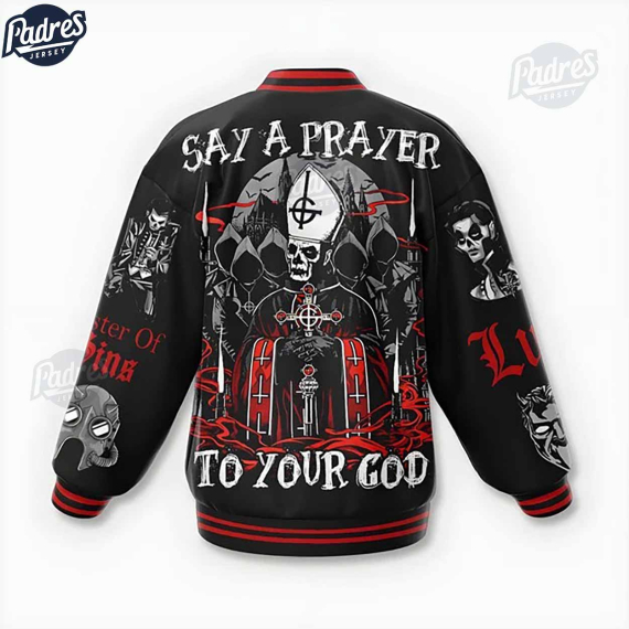 Music Ghost Band Black Baseball Jacket HG