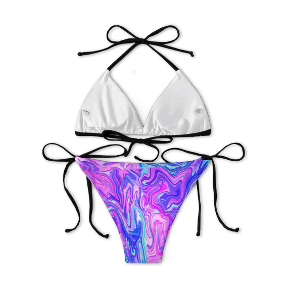 Tropical Skull Gothic Vibe Micro String Triangle Bikini Summer Vacation HG Swimsuit