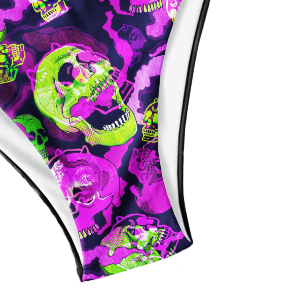 Solid Tiedye Green Purple Micro Triangle Bikini Swimsuit HG