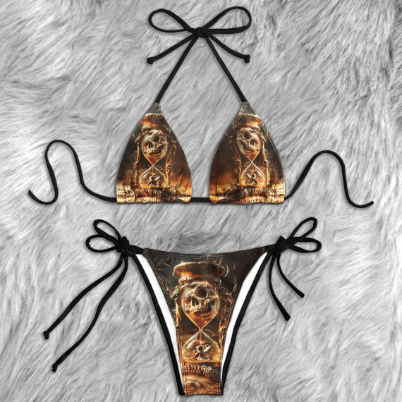 Dinosaur Skull Hourglass Micro String Triangle Bikini Summer Vacation HG Swimsuit