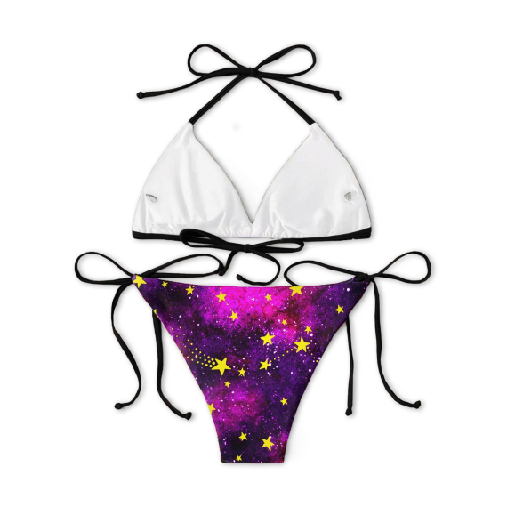 Neon Skull Butterfly Micro String Triangle Bikini Summer Vacation HG Swimsuit