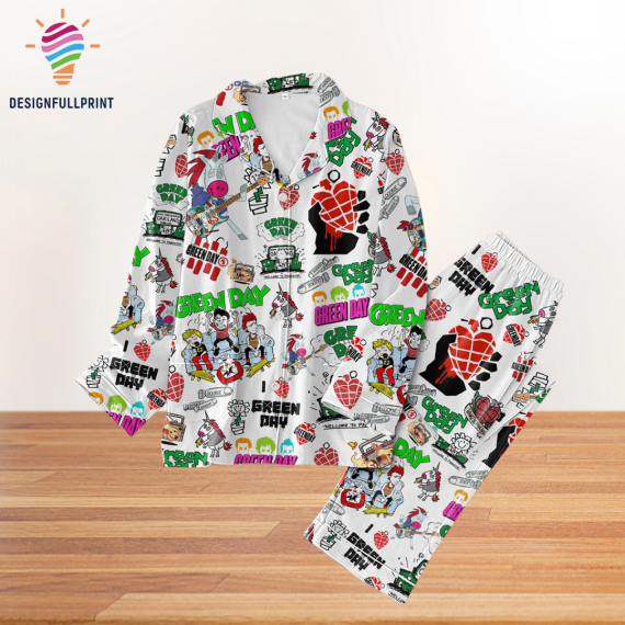 I Love Green Day Welcome To Paradise Pyjama Pajamas Set NVA