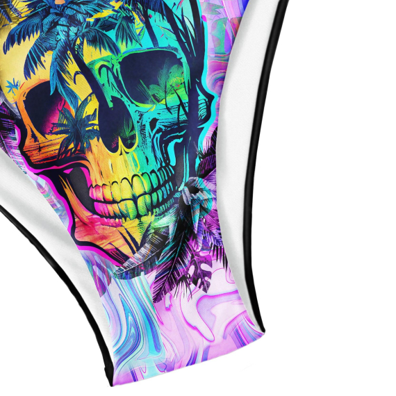 Tropical Skull Gothic Vibe Micro String Triangle Bikini Summer Vacation HG Swimsuit