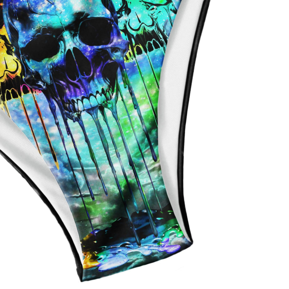 Mega Skull Green Micro String Triangle Bikini Summer Vacation HG Swimsuit