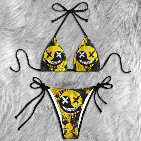 Spot Skull Micro Triangle Bikini Swimsuit HG