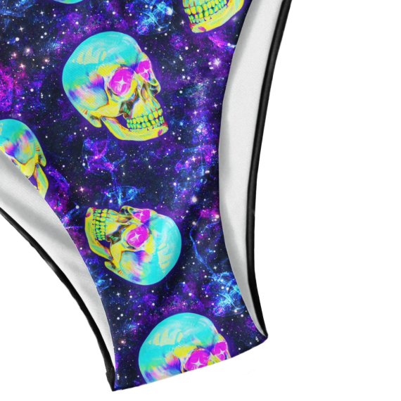 Galaxy Emo Skull Pattern Micro String Triangle Bikini Summer Vacation HG Swimsuit
