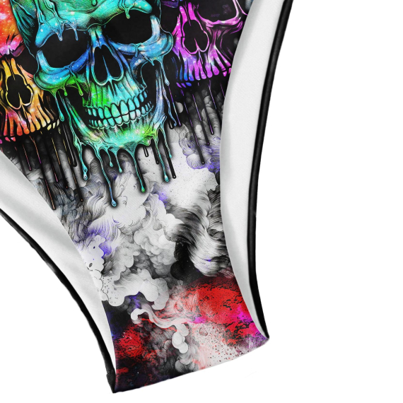 Dark Skull Color Micro Triangle Bikini Swimsuit HG