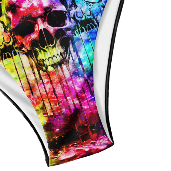 Rainbow Skull Micro Triangle Bikini Swimsuit HG