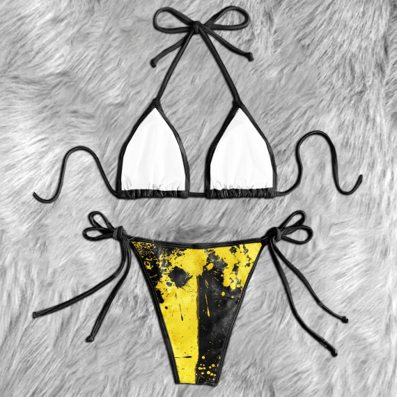 Spot Skull Micro Triangle Bikini Swimsuit HG
