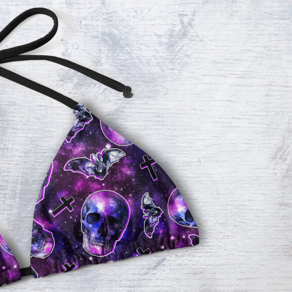 Galaxy Skull Art Micro String Triangle Bikini Summer Vacation HG Swimsuit