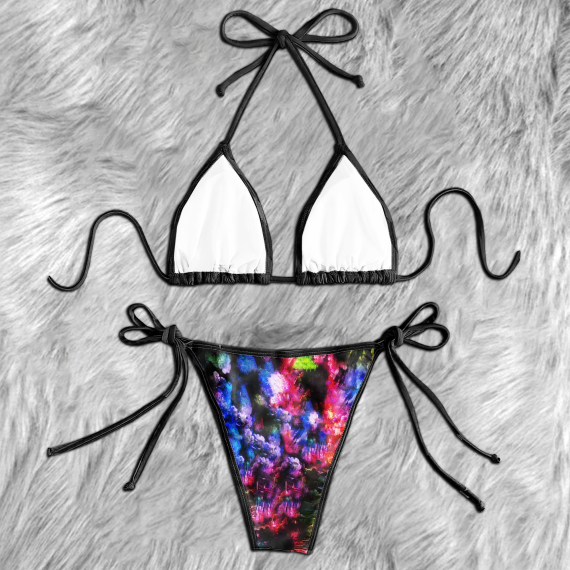 Rainbow Skull Micro Triangle Bikini Swimsuit HG