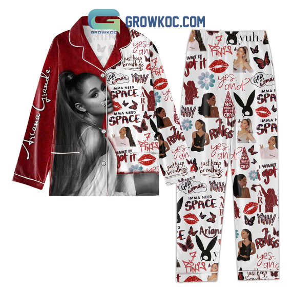 Ariana Grande I'mma Need Space Pyjama Pajamas Set NVA White Design