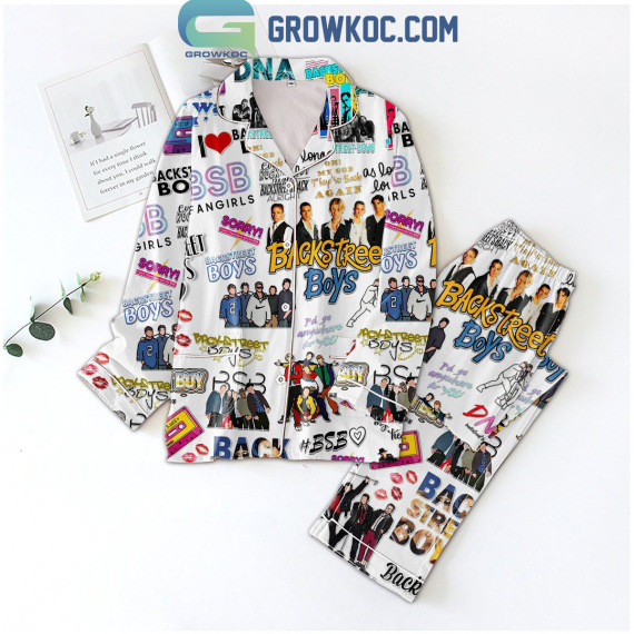 Backstreet Boys As Long As I Love You White Design Pyjama Pajamas Set NVA