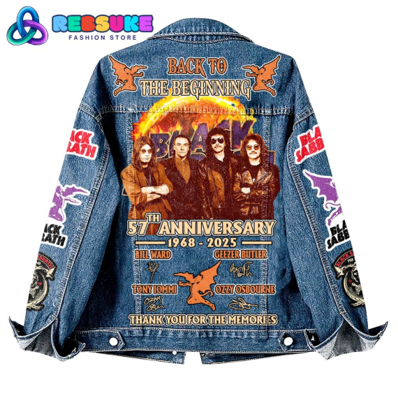 Black Sabbath Back To The Beginning 57th Anniversary  Hooded Hoodless Or Hooded Denim Jacket HG