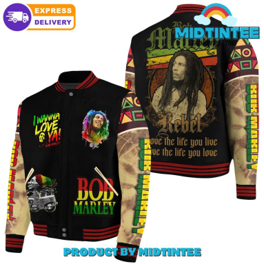 Bob Marley I Wanna Love Baseball Jacket HG