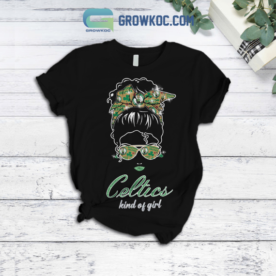 Boston Celtics Kind Of Girls Fleece Family Pajamas Set Tshirt Sweatshirt Long sleeves Pant Set NVA