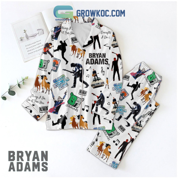 Bryan Adams Fan Pyjama Pajamas Set NVA