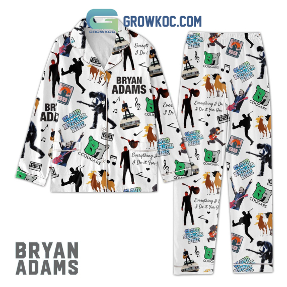 Bryan Adams Fan Pyjama Pajamas Set NVA