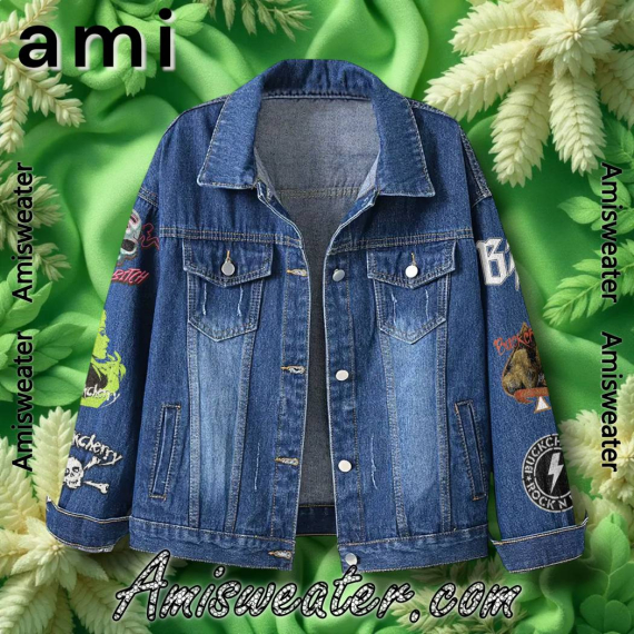 Buckcherry Roar Like Thunder Summer Tour 2025 You Want The Money Hooded Hoodless Or Hooded Denim Jacket HG