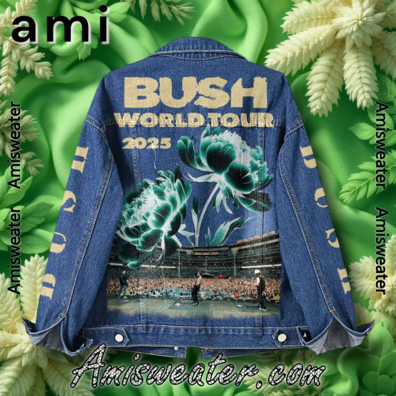 Bush World Tour 2025 Hooded Hoodless Or Hooded Denim Jacket HG