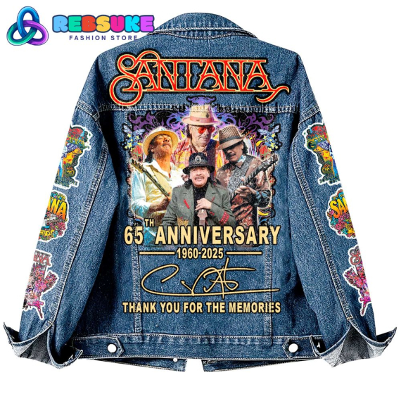 Carlos Santana 65th Anniversary Special 2025  Hooded Hoodless Or Hooded Denim Jacket HG