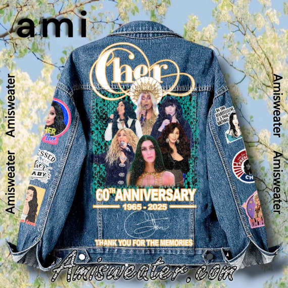 Cher 60th Anniversary 1965-2025 Signatures Hooded Hoodless Or Hooded Denim Jacket HG