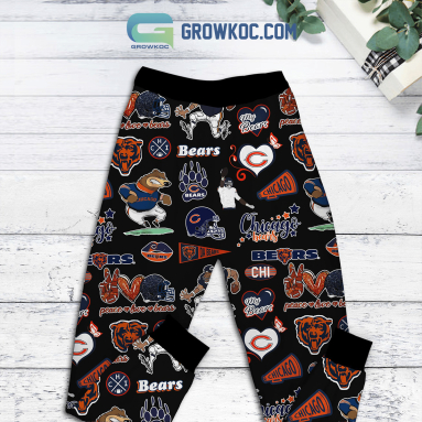 Chicago Bears You Better Watch Out Fleece Family Pajamas Set Tshirt Sweatshirt Long sleeves Pant Set NVA Long Sleeve