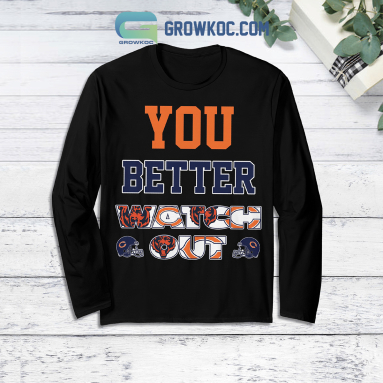 Chicago Bears You Better Watch Out Fleece Family Pajamas Set Tshirt Sweatshirt Long sleeves Pant Set NVA Long Sleeve