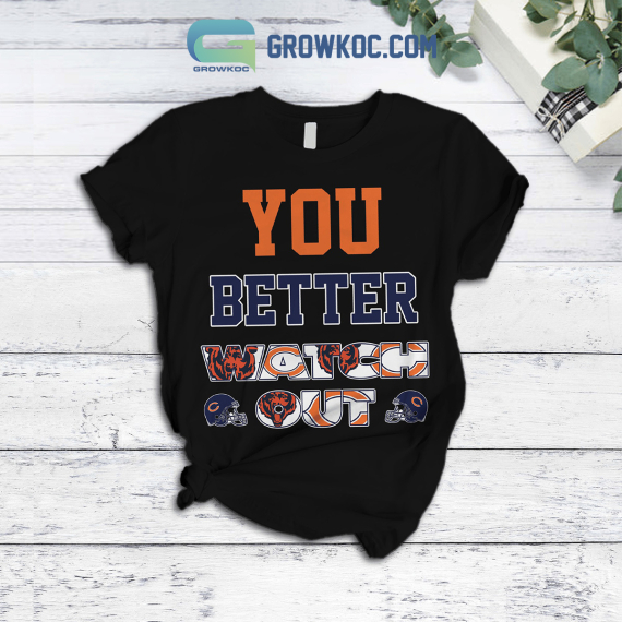Chicago Bears You Better Watch Out Fleece Family Pajamas Set Tshirt Sweatshirt Long sleeves Pant Set NVA