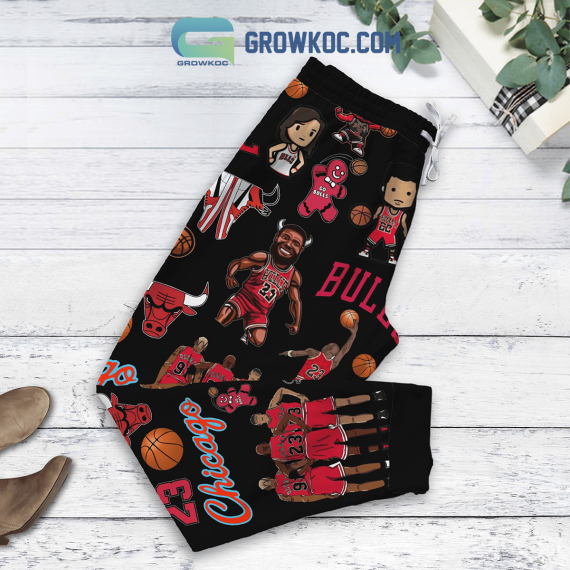 Chicago Bulls Girl Loves Her Bulls Fleece Family Pajamas Set Tshirt Sweatshirt Long sleeves Pant Set NVA