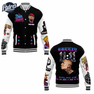 Chris Brown Breezy 1111 Custom Baseball Jacket HG