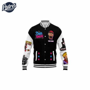 Chris Brown Breezy 1111 Custom Baseball Jacket HG