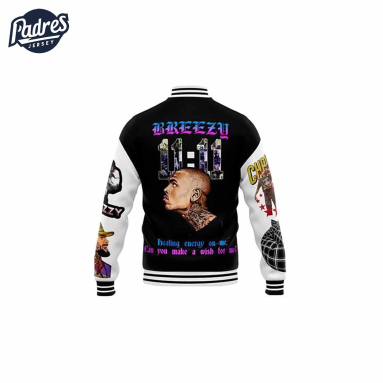 Chris Brown Breezy 1111 Custom Baseball Jacket HG