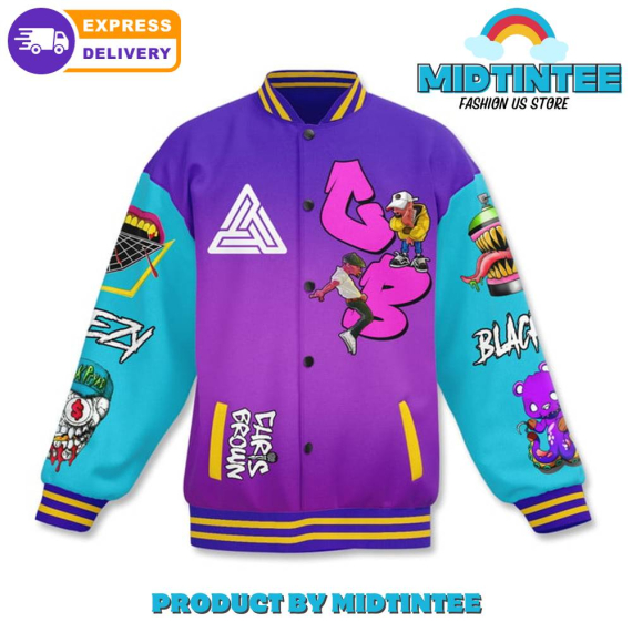 Chris Brown Breezy Neon Baseball Jacket HG
