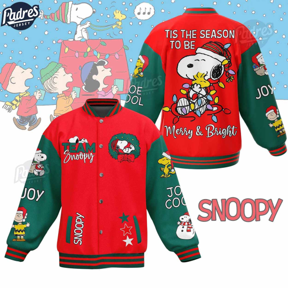 Christmas Team Snopi Baseball Jacket HG