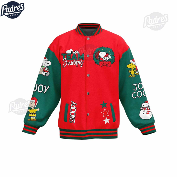 Christmas Team Snopi Baseball Jacket HG