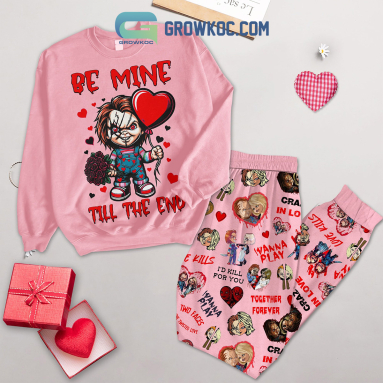 Chucky Be Mine Till Valentine Fleece Family Pajamas Set Tshirt Sweatshirt Long sleeves Pant Set NVA Long Sleeve