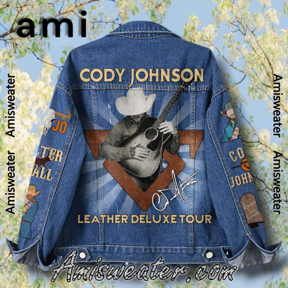 Cody Johnson Leather Deluxe Tour Signature Hooded Hoodless Or Hooded Denim Jacket HG
