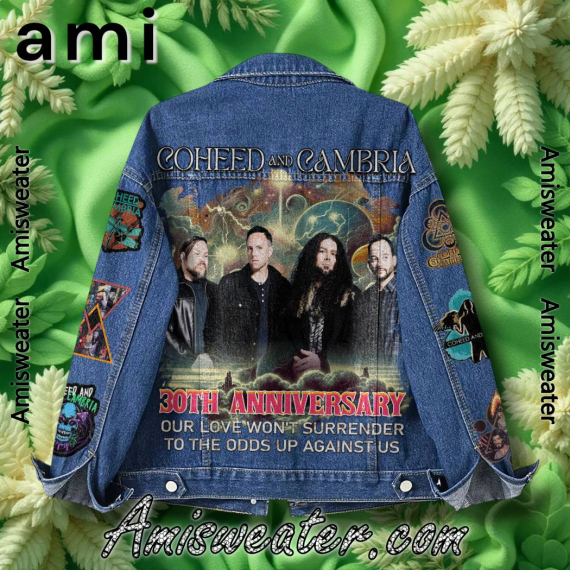 Coheed And Cambria 30th Anniversary Hooded Hoodless Or Hooded Denim Jacket HG