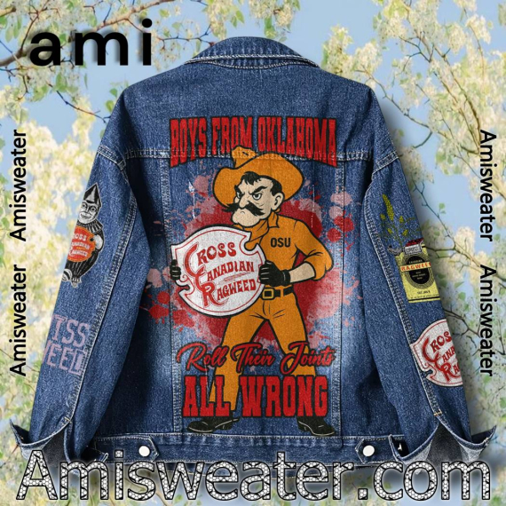 Cross Canadian Ragweed Boys From Oklahoma Roll Their Joints All Wrong Hooded Hoodless Or Hooded Denim Jacket HG