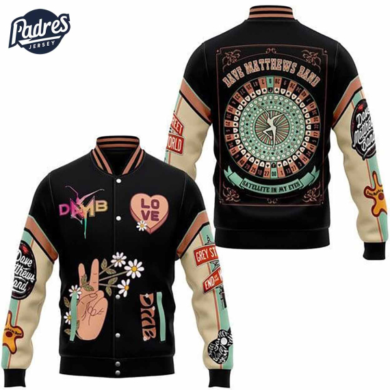 Dave Matthews Band Satellite My Eyes Baseball Jacket HG Style
