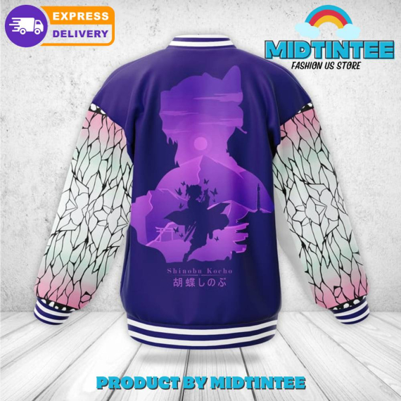 Demon Slayer Shinobu Kocho Custom Name Baseball Jacket or Bomber Jacket HG