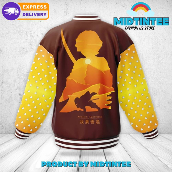 Demon Slayer Zenitsu Agatsuma Custom Name Baseball Jacket or Bomber Jacket HG