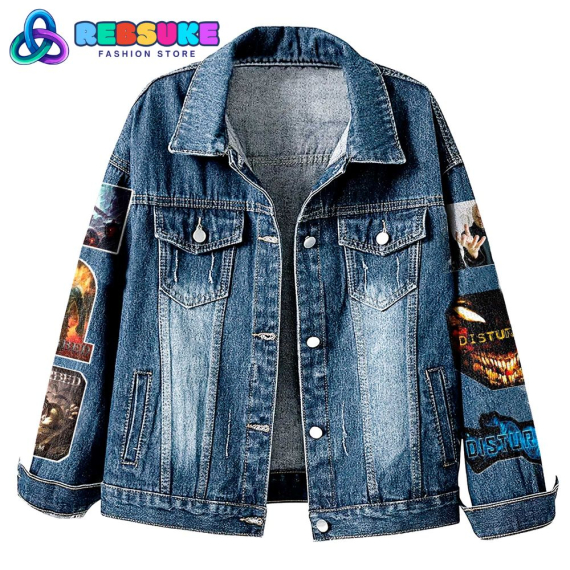 Disturbed The Sickness 25th Anniversary Tour  Hooded Hoodless Or Hooded Denim Jacket HG