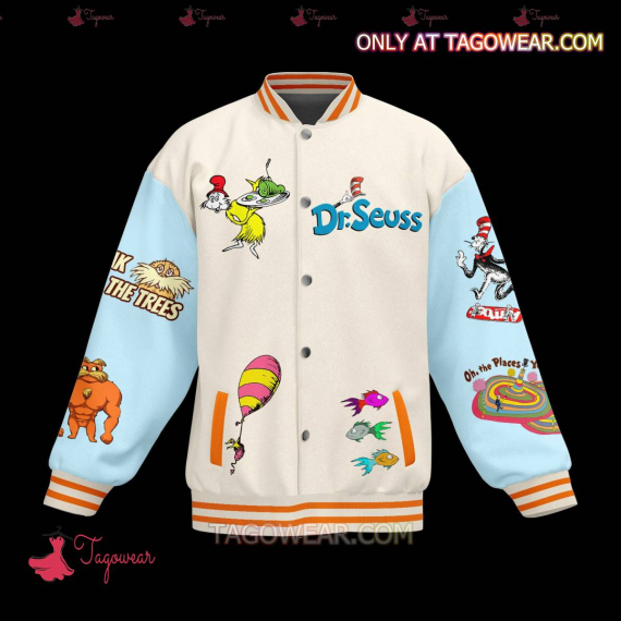 Dr. Seuss In A World Where You Can Be Anything Be Kind HFN Baseball Jacket