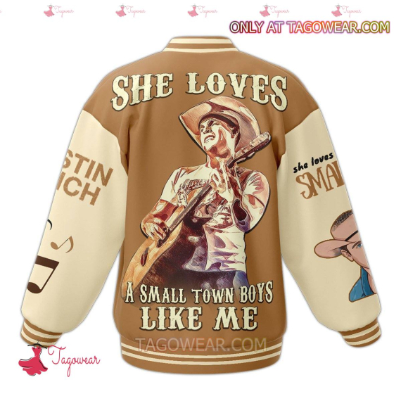 Dustin Lynch She Loves A Small Town Boys Like Me HFN Baseball Jacket