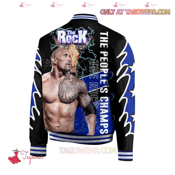 Dwayne Johnson The Rock The People's Champs HFN Baseball Jacket